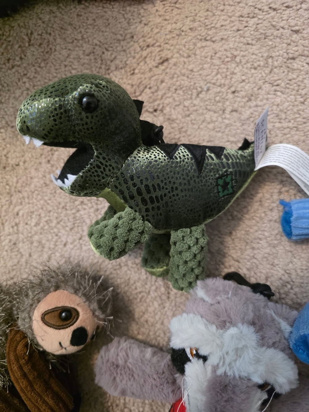 Scentsy Green Dinosaur Plush Stuffed Toy